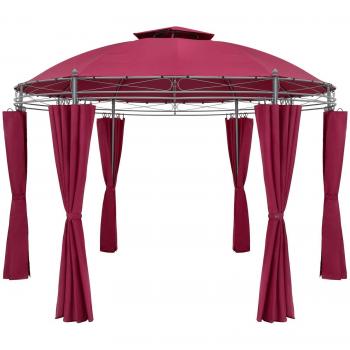 Paviljoen Bordeaux Rood Ø3,5m UV-bescherming 50+