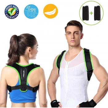 Espalda Recta Soporte Corrector Postural Faja WOTEK con 2X Soportes para Hombreras