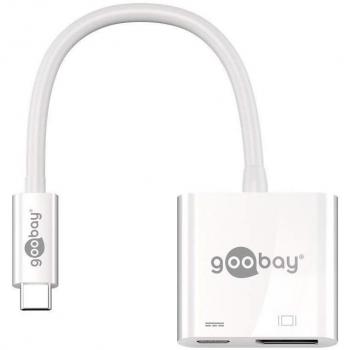 White USB-C DisplayPort Cable with USB-C Connector