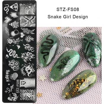 Leopard Print Nail Stamping Template
