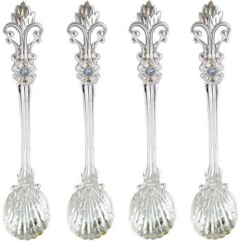 11cm Vintage Carved Coffee Spoon Set