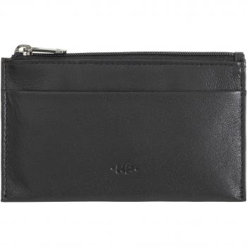 Llavero y cartera de cuero genuino con 2 anillos