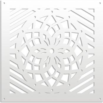Signorbit 73x73 Parasole Pvc Traforato Abbey Rose Bianco