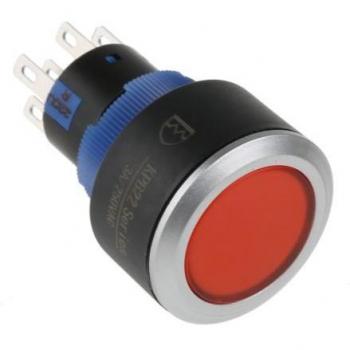 Pulsador Momentáneo Rojo RS PRO 5A 250V AC