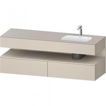 Duravit Qatego Kon-WTU Einbauwaschbecken-Set – 160×50×60 cm, taupe Supermatt