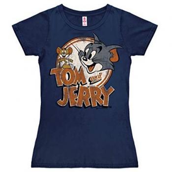LOGO Shirt Tom & Jerry Damen – S, Baumwoll-Print