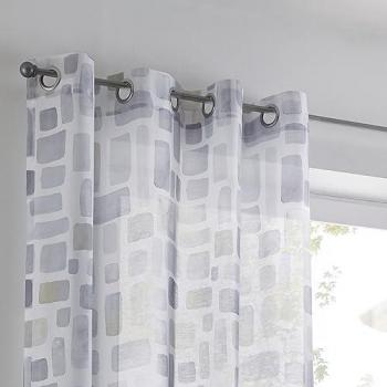 Kutti Halbtransparente Gardine »Glen« mit Ösen, modernes Aquarell Design in Wasserfarben, 135 x 145 cm