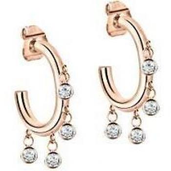 Pendientes de aro Morellato SAKM54 en tono oro rosa