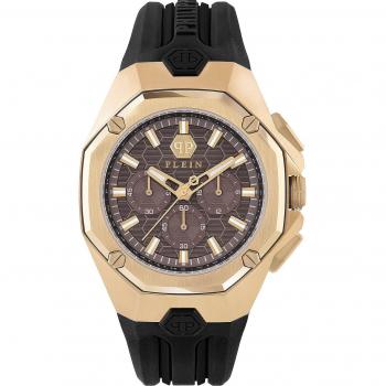Philipp Plein Octagon Black Silicone Watch (PWTBA0423)