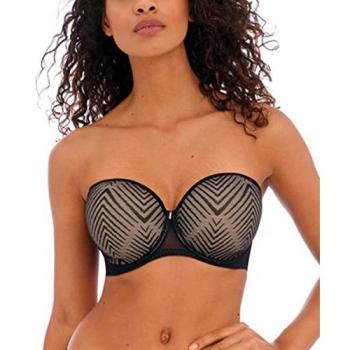 Freya 32G Black Strapless Bra – Molded Bandeau Design