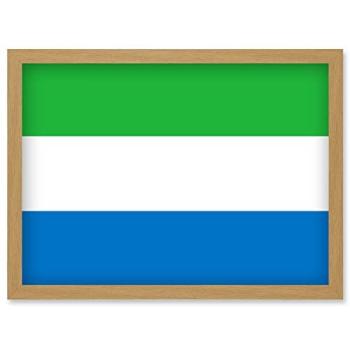 World Flags Series: Sierra Leone National Flag Artwork, A4