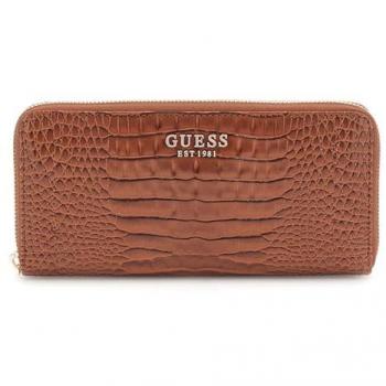 Porte-monnaie en cuir marron GUESS
