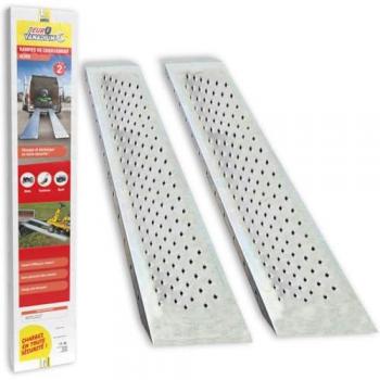 Rampe remorque acier 1,60 m Vendu par 2 – Euro Vanadium – Gris – 200 kg/rampe