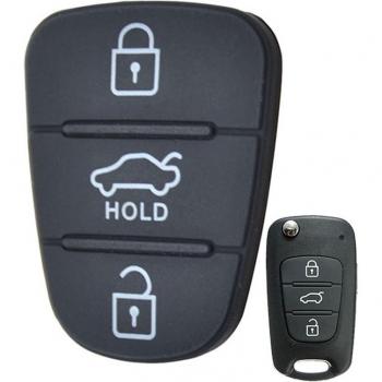 Support de clavier en caoutchouc à 3 touches pour clés auto Kia