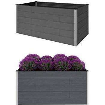 VidaXL Jardín Arriate de WPC 200x100x91 cm Gris