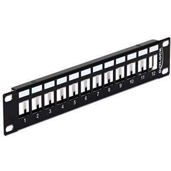 DeLOCK Schwarz Keystone Patch Panel 1U 25,40cm (10)