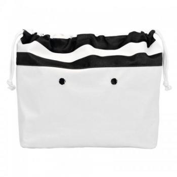 Borsa O Bag beach mini righe nera con sacca interna