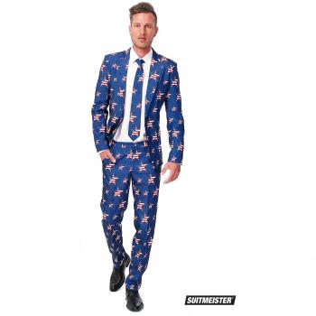 American Flag Couture Herren-Abendanzug Stars and Stripes XL
