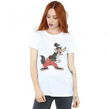 Triple Pig & Wolf Boyfriend Cotton Tee (White) – 3XL