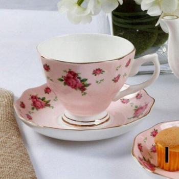 Ceramic Coffee Cup and Saucer Set with Spoon