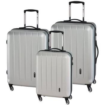 Kork‑Trolleyset Check‑In, 3‑Stück, silber