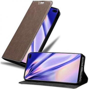 Élégance Cacao – coque en cuir synthétique, fineté ultra fine, fermeture magnétique pour S10 Plus