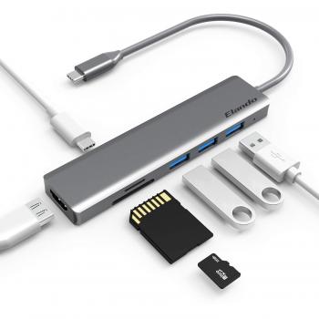 Elando Kompatibler USB‑C Hub für MacBook Pro & Google Pixel – 7‑in‑1