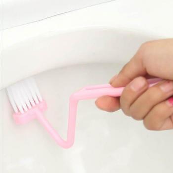 Corner Toilet Brush Cleaner with V-Type and Bent Handle