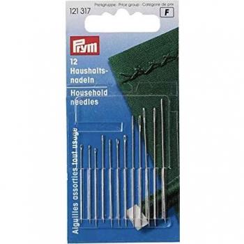 Prym Household Sewing Needles, Metal, Silver, 12 Pack