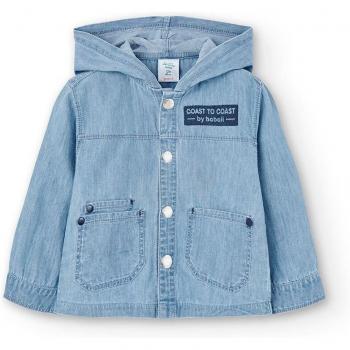 BOBOLI Jungen Jeans-Hemd mit Kapuze