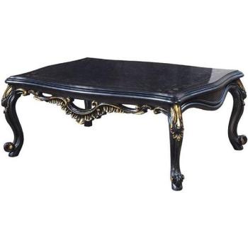 Luxus-Barock Couchtisch Casa Padrino – Handgefertigt in Blau & Gold