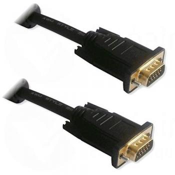 Câble VGA 0,50 m Noir – Variante Or