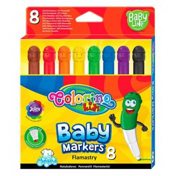 Colorino dětské fixy Smile s kulatou špičkou 8 barev