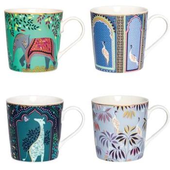 Portmeirion Sara Miller India Mug Bundle – 4 Pieces