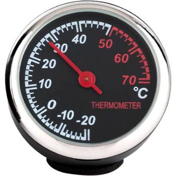 Car Round Clock with Thermometer and Hygrometer for Interior Use