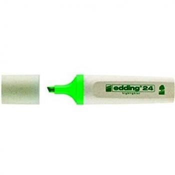 Textmarker Edding 24 EcoLine, 4 Stück, 90% aus nachwachsenden Rohstoffen, grün, 5 mm