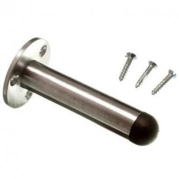 Satin Chrome Door Stop Stay Pillar Type with Screws