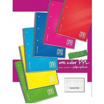 QUADERNO SPIRALATO A5 RIGO Q ONE COLOR PLASTIFICATO