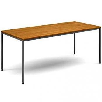Dams Economy Rectangular Table Oak Silver Frame