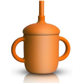 Gobelet d'apprentissage en Silicone de 150ML avec poignée et couvercle