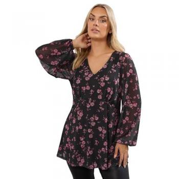 Blouse à Ballon Yours Curve en Tissu Aéré