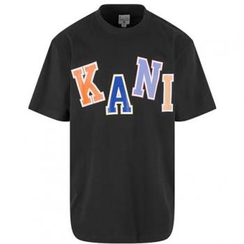 Karl Kani Herren T-Shirt Schwarz Woven Signature Logo Regular Fit