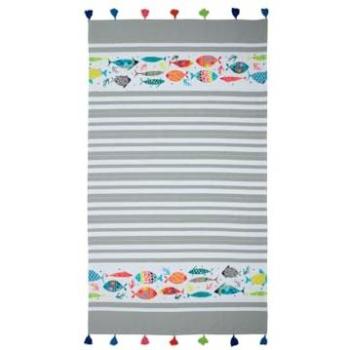 Fouta Mare Multicolore Leopard Pesci Bahia Beige