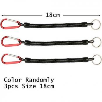 Goture 3pcs Fishing Tether with Carabiner 12cm/15cm/18cm
