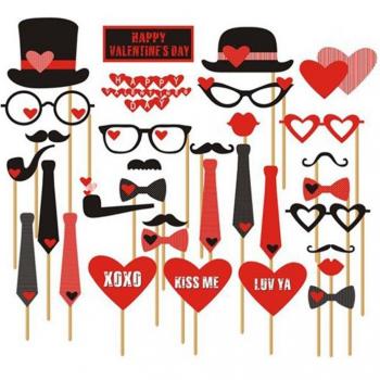 33-Piece Party Photo Booth Props
