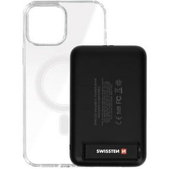 Cover transparente Swissten + powerbank 5000 mAh per iPhone 12 Pro Max