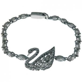 Acciaio Inox Bracciale Swarovski Donna con Charm