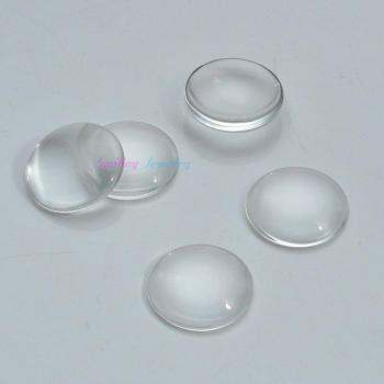 100pcs Round Magnifying Glass Cabochons for Jewelry Crafting, 10mm-16mm
