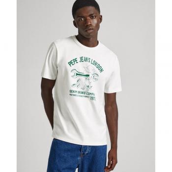 Pepe Jeans Maglietta Cedric Maniche Corte Off White 2XL