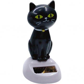 Adorno de coche con cabeza de gato móvil